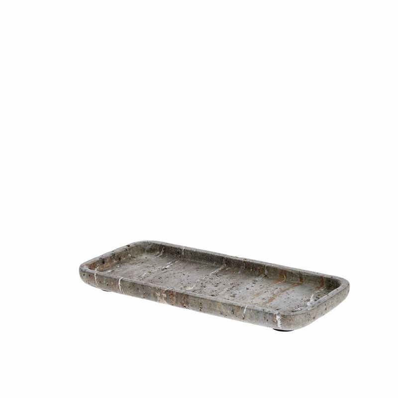 Lene Bjerre Elina Bricka Brun Travertin L35 cm