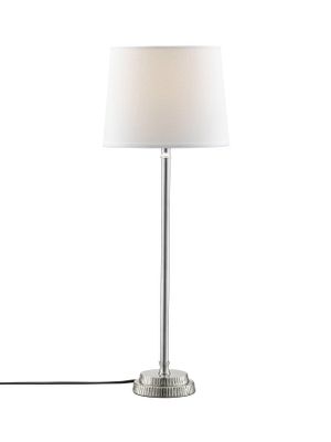 Kent Bordslampa med Vit Skärm 59cm Silver | PR Home