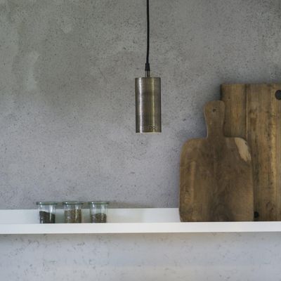 Ample Fönsterlampapa Rustik Guld 15cm | PR Home