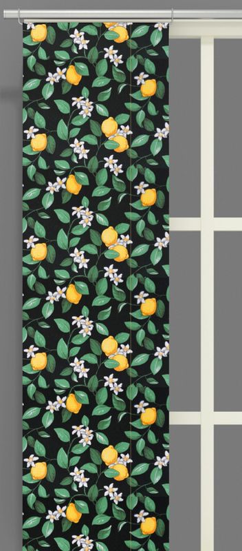 Citronlycka svart panellängd 2 pack Arvidssons Textil