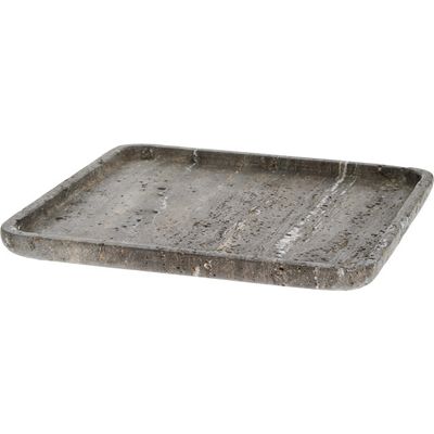 Lene Bjerre Elina Bricka Brun Travertin L25 cm