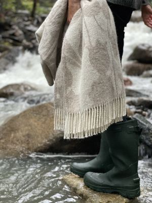 Skogen, Pläd, Beige Offwhite Almedahls