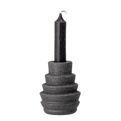 Ljusstake Svart Stengods Emin | Bloomingville