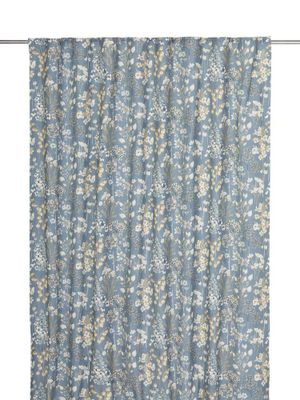 Svanefors Wood Gardin 2-pack Blå 135x280 cm