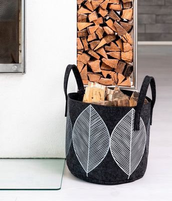 Muurla Förvaringskorg Leaf 30 L, Mörkgrå