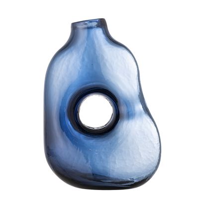 Harri Vas Blå Glas H30cm Bloomingville