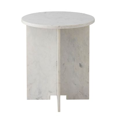 Sidobord Vit Marmor Jasmia | Bloomingville