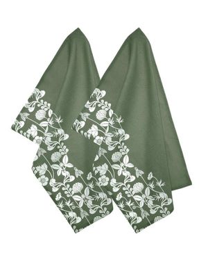 Svanefors De Mina Kökshandduk 2-pack Mossa 50x70 cm