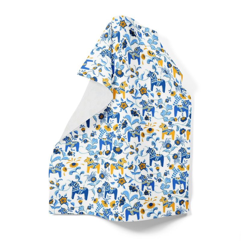 Leksand Mini blå/gul handduk Arvidssons Textil