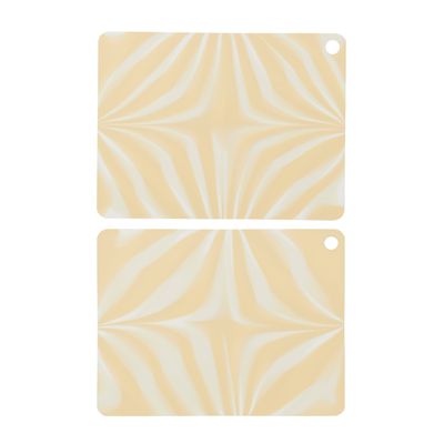 Bordsunderlägg Gul / Offwhite Silikon OYOY LIVING