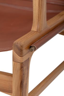 Fåtölj Brun Läder Ollie | Bloomingville