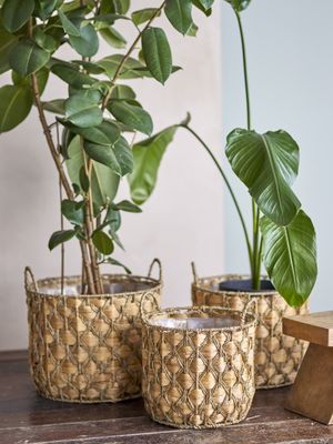 Joleen Korg Natur Vattenhyacint Ø29 cm Set om 3 Bloomingville Creative