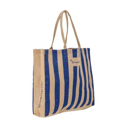 Shoppingväska Blå Jute Bergamo | Bloomingville