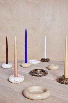 Ljusstake Beige Marmor OYOY LIVING