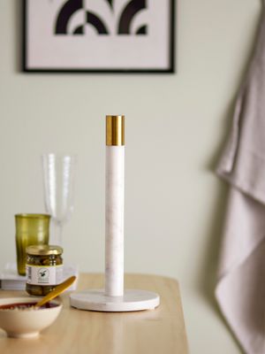 Hushållspappershållare Vit Marmor Emira | Bloomingville