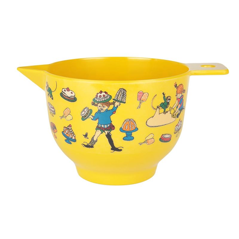 Martinex Pippi Långstrump-bakskål melamin gul 1,5 liter