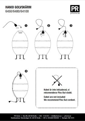 PR Home Hanoi Golvskärm Natur 80 cm