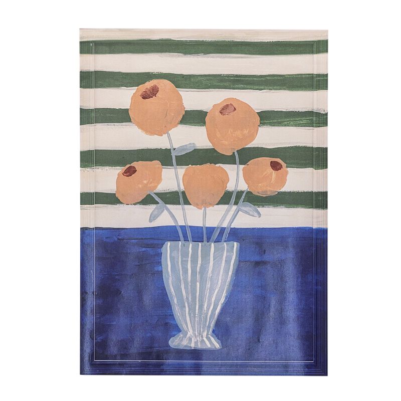 Bloomingville Florinda Illustration Med Ram, Blå, Granträ L50xH70xW3 cm