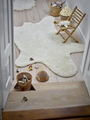 Bear Matta Vit Ull L200 cm Bloomingville Mini