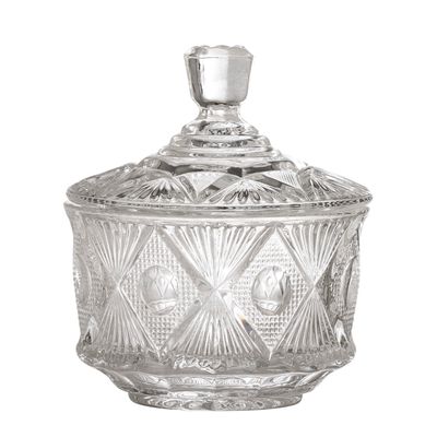 Burk med lock Klar Glas Ninya | Bloomingville