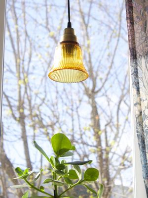 PR Home Emmi Fönsterlampa Amber/mässing 12cm