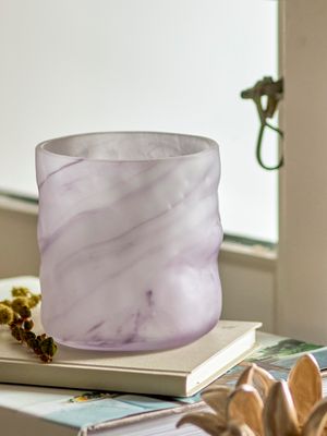 Värmeljushållare Lila Glas Moore | Bloomingville