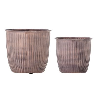 Kruka Rosa Metall Kenzie Set om 2 | Bloomingville