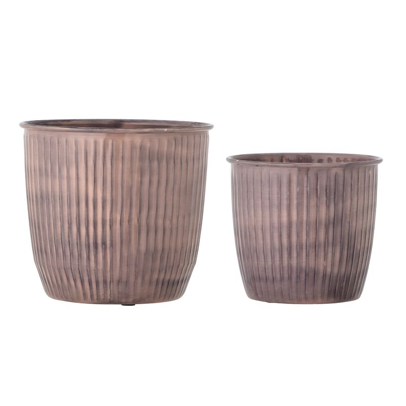 Kruka Rosa Metall Kenzie Set om 2 | Bloomingville