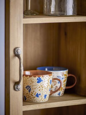 Bloomingville Anniversary Mugg, Multi, Stengods Ø9,5xH8 cm, Set om 2