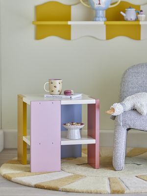 Bloomingville Coloria Bord, Blå, Mdf L35xH35xW35 cm