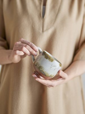 Bloomingville Jade Kopp, Natur, Stengods Ø9,5xH8,5 cm, Set om 4