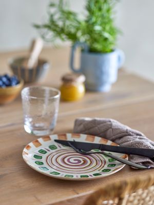 Tallrik Grön Stengods Shama | Bloomingville