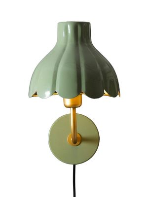 PR Home Wells Vägglampa Mossa/guld 21cm