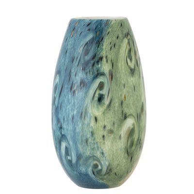 Kalian Vas Blå Glas Ø18cm Bloomingville Creative