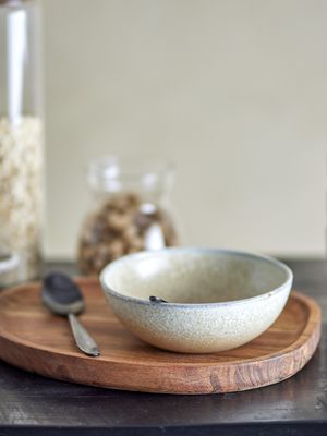 Bloomingville Paula Skålset, Natur, Stengods Ø16xH6 cm, Set om 4