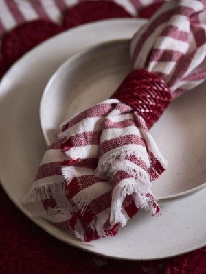 Svanefors Gaby Servett 4-pack Röd 45x45 cm