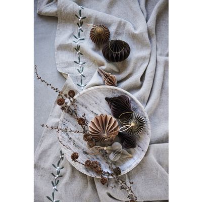 Lene Bjerre Esille Bricka Linne Marmor L32 cm