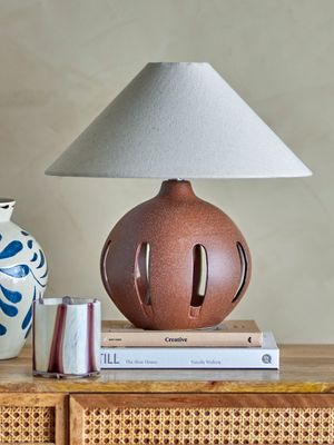 Bordslampa Brun Stengods Liana | Bloomingville