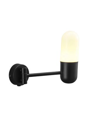 Zeta Vägglampa IP44 MattSvart 23cm Svart | PR Home