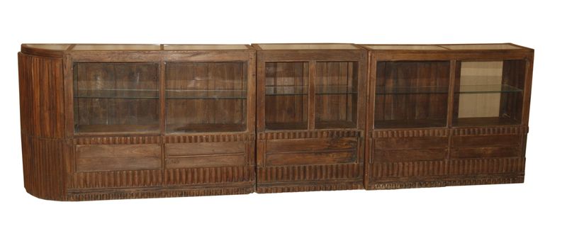 Jakobdahls Vintage Display 3-del 99x355x36 cm Brun