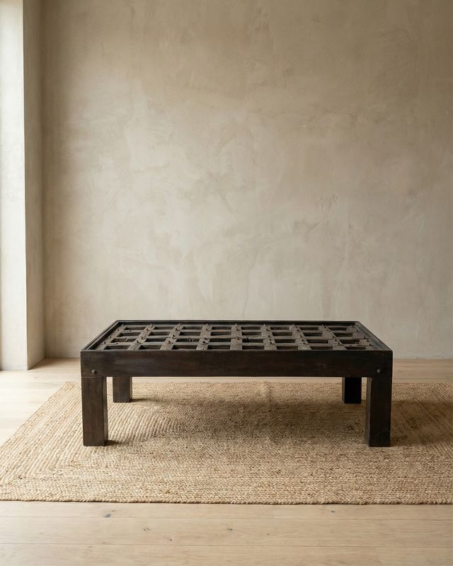 Jakobdahls Vintage Soffbord 140x74x46 cm Mörkbrun/svart