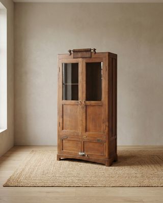 Jakobdahls Vintage Vitrinskåp 95x42x182 cm Brun