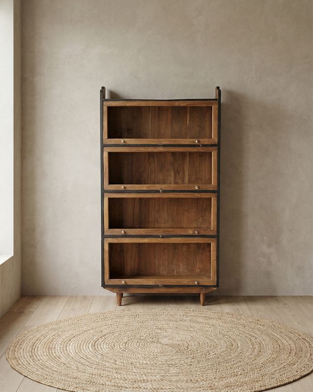 Jakobdahls Vintage Glasmonter 90x30x167 cm Brun