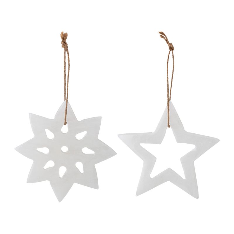 Prydnad Vit Alabaster Otta Set om 2 | Bloomingville