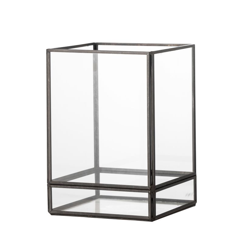 Värmeljushållare Svart Glas Filula | Bloomingville