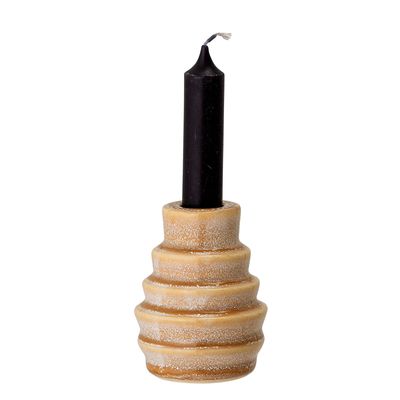 Ljusstake Gul Stengods Emin | Bloomingville