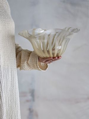 Imri Skål Rosa Glas H13cm Bloomingville