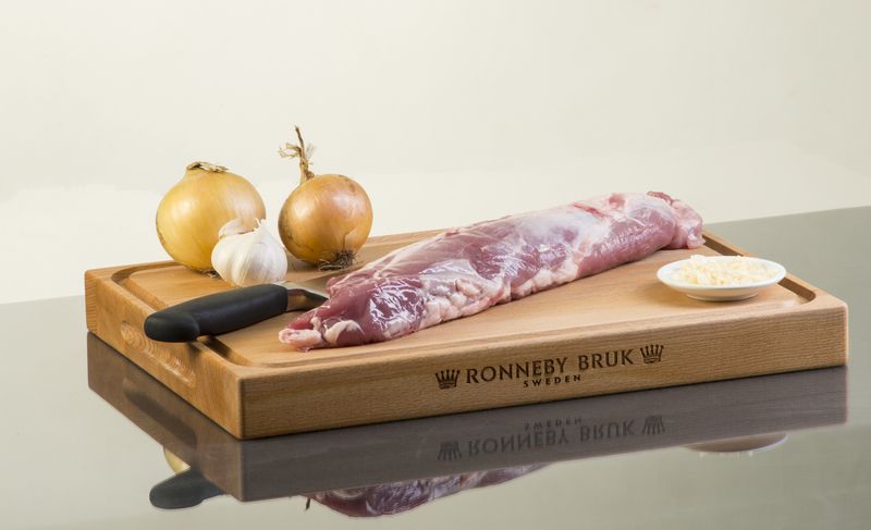 Kockbräda med Köttsaftränna 30x40x4 cm Ronneby Bruk