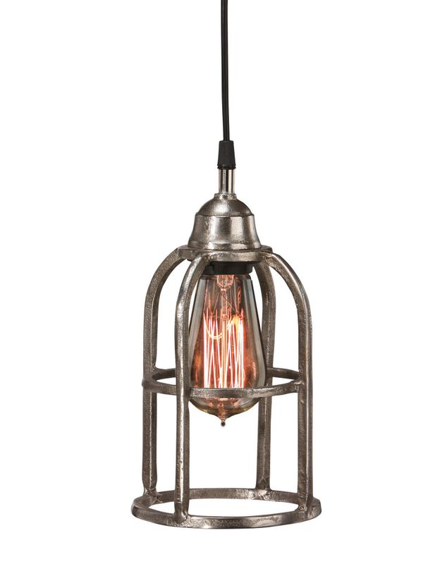 Boston Taklampa Inkl ljuskälla 64mm Rustik Silver | PR Home