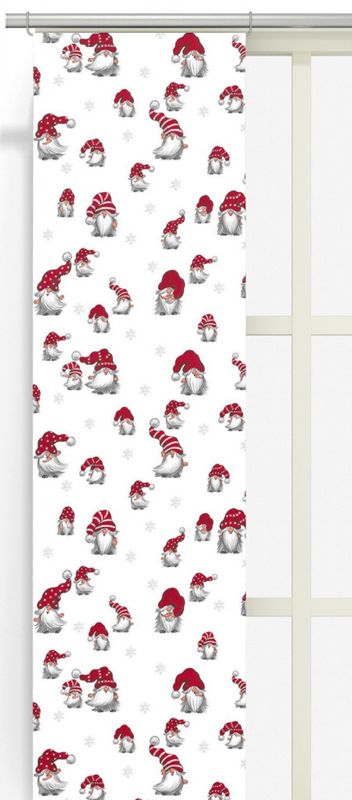 Julian offwhite/röd panellängd 2 pack Arvidssons Textil
